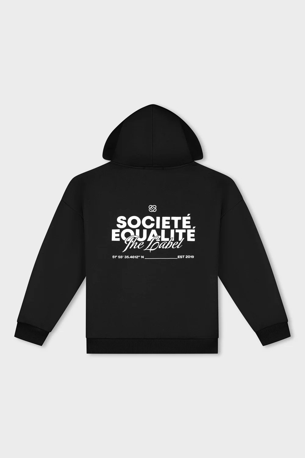 EQUALITÉ SOCIETÉ 2.0 OVERSIZED FULL ZIP HOODIE BLACK