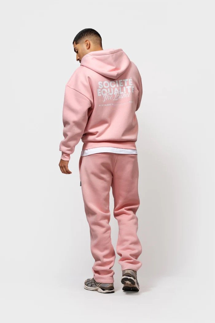 EQUALITÉ SOCIETÉ 2.0 OVERSIZED FULL ZIP HOODIE PINK