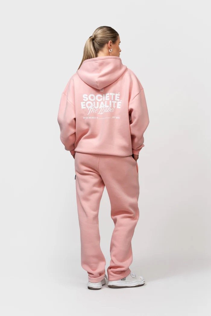 EQUALITÉ SOCIETÉ 2.0 OVERSIZED FULL ZIP HOODIE PINK