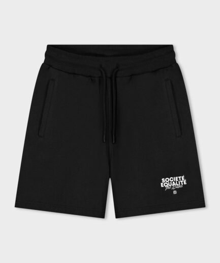 EQUALITÉ SOCIETÉ 2.0 OVERSIZED SHORTS BLACK