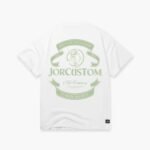 JORCUSTOM: RIBBON SUMMERSET LOOSE FIT T-SHIRT WHITE-SAGEGREEN