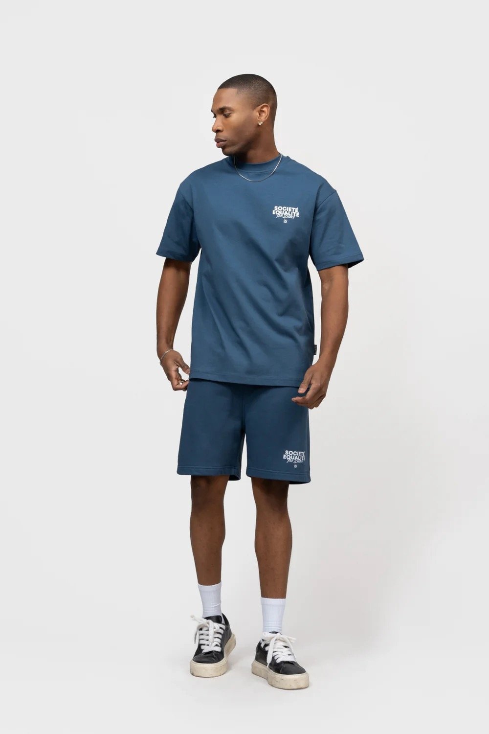 EQUALITÉ SOCIETÉ 2.0 OVERSIZED TEE NAVY