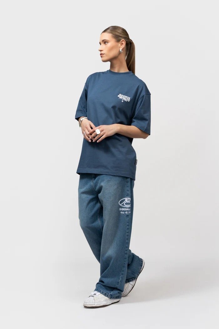 EQUALITÉ SOCIETÉ 2.0 OVERSIZED TEE NAVY