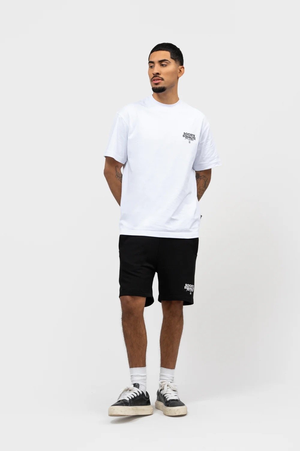 EQUALITÉ SOCIETÉ 2.0 OVERSIZED TEE WHITE & BLACK
