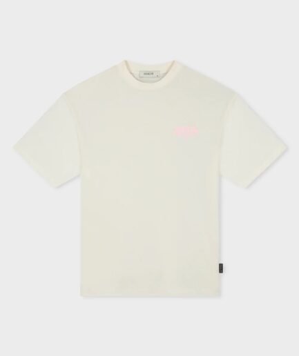 EQUALITÉ SOCIETÉ 2.0 OVERSIZED TEE OFF-WHITE & PINK