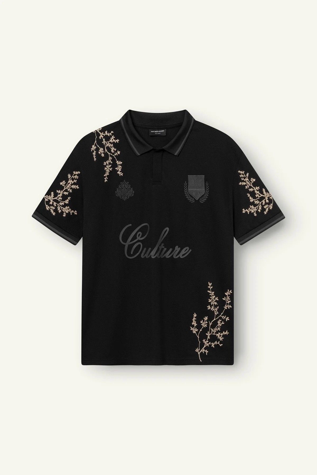 DON'T WASTE CULTURE MOMOHANA FOOTBALL T-SHIRT | BLACK