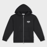 EQUALITÉ: SOCIETE OVERSIZED FULL ZIP HOODIE BLACK