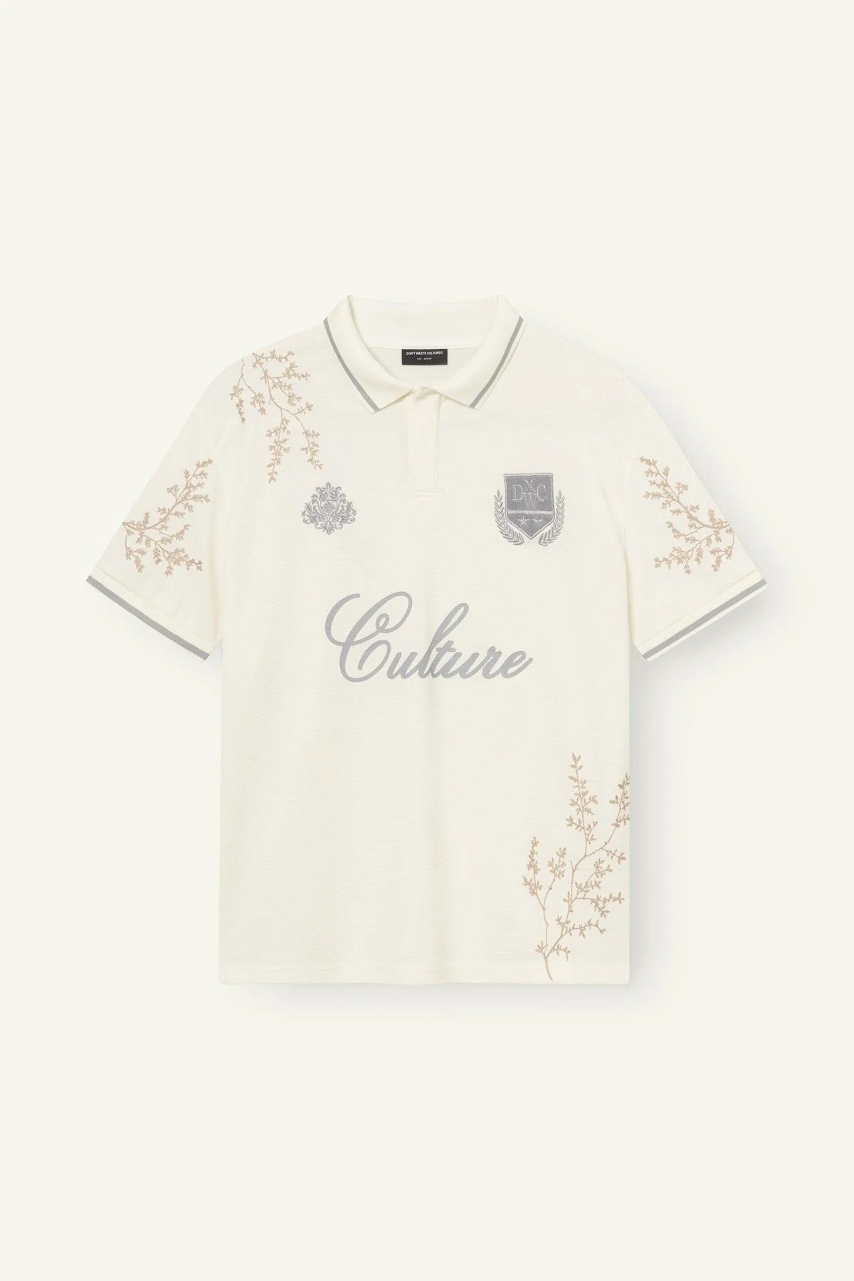 DON'T WASTE CULTURE MOMOHANA FOOTBALL T-SHIRT | CREAM