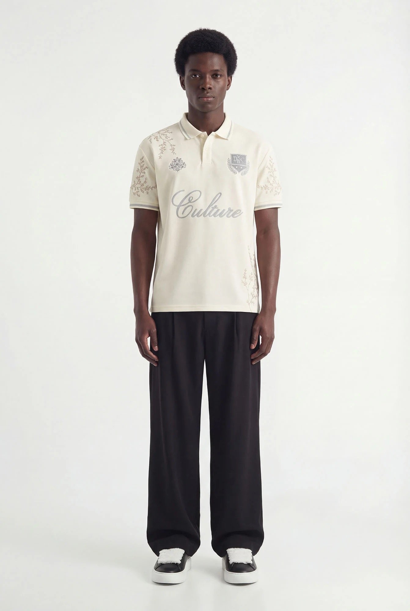 DON'T WASTE CULTURE MOMOHANA FOOTBALL T-SHIRT | CREAM