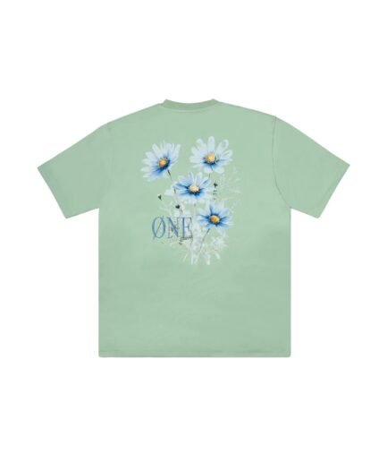 One First Movers Blue Berry Flower Tee Green