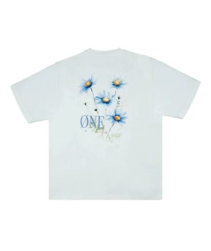 One First Movers Blue Berry Flower Tee Off White