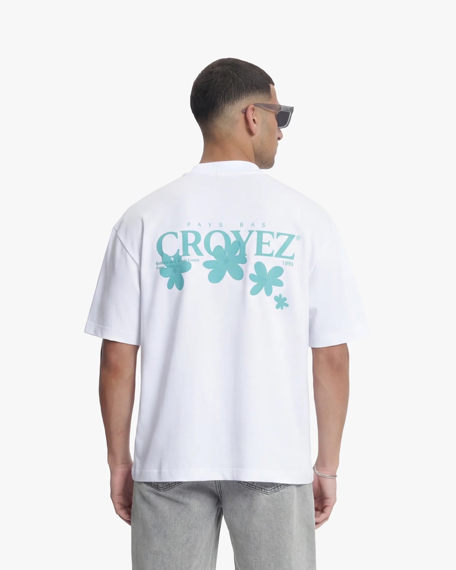 Croyez Botanique T-Shirt | White/Tiffany Blue