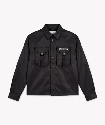 Croyez Etiquette Nylon Jacket | Black