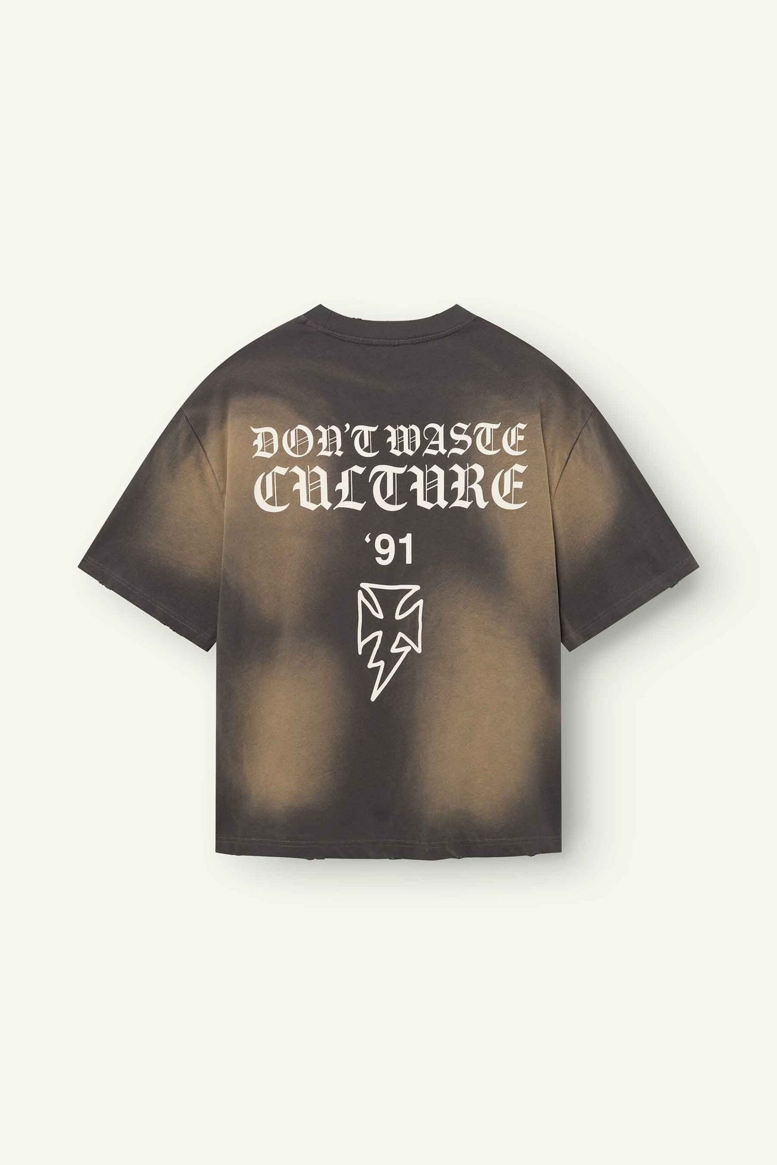 DON'T WASTE CULTURE THUNDER T-SHIRT | FADED GREY
