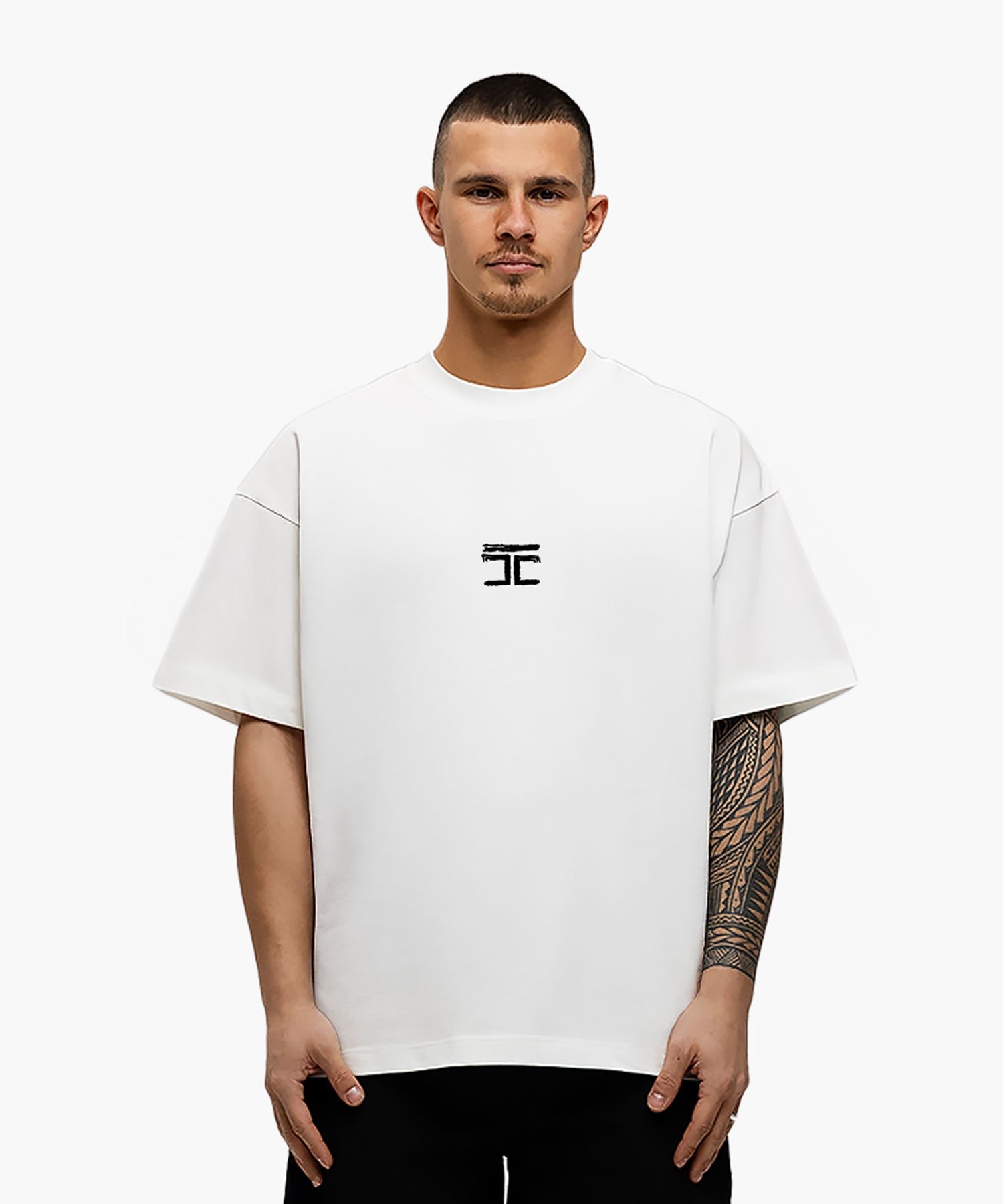 JORCUSTOM ARTIST SUMMER SET LOOSE FIT T-SHIRT WHITE-BLACK