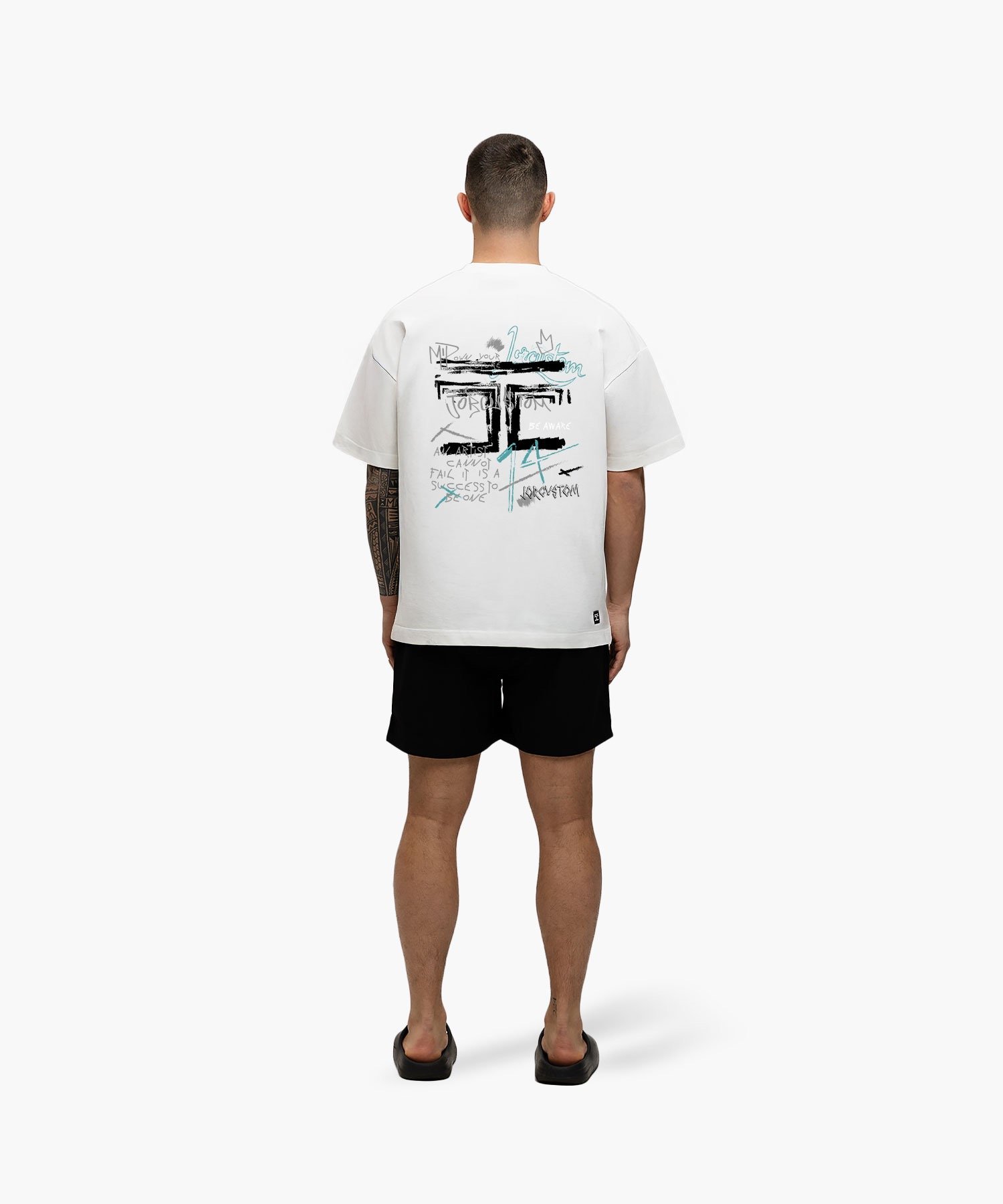 JORCUSTOM ARTIST SUMMER SET LOOSE FIT T-SHIRT WHITE-BLACK