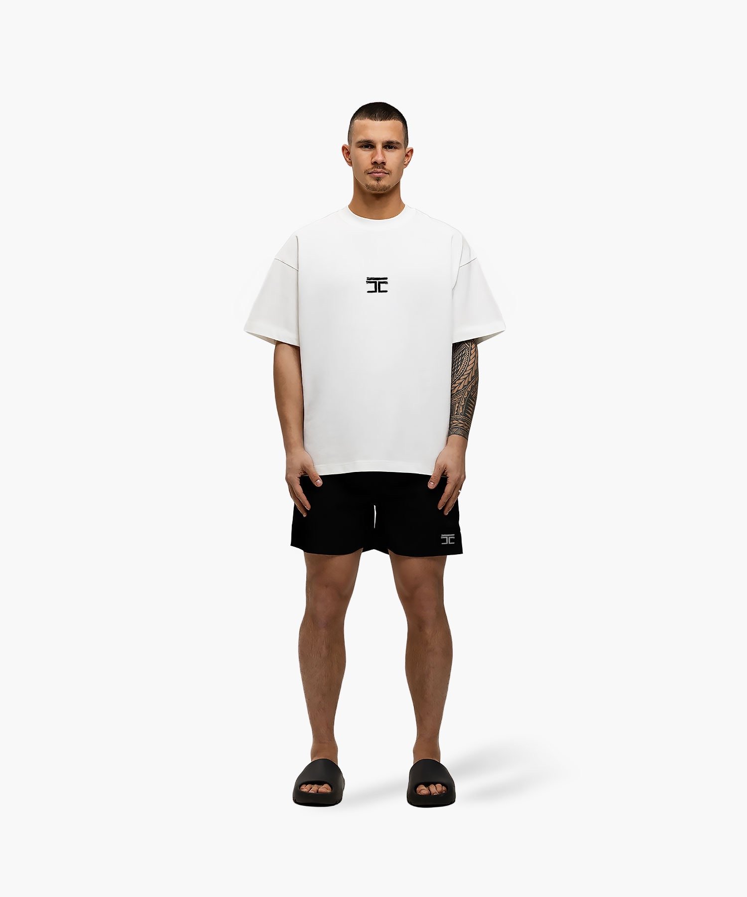 JORCUSTOM ARTIST SUMMER SET LOOSE FIT T-SHIRT WHITE-BLACK