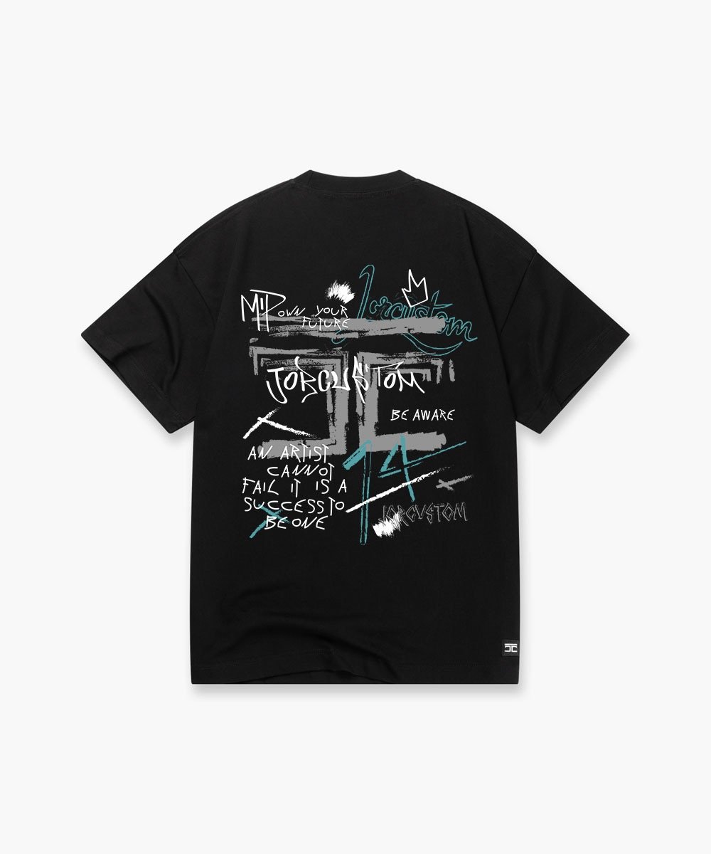 JORCUSTOM ARTIST SUMMER SET LOOSE FIT T-SHIRT BLACK