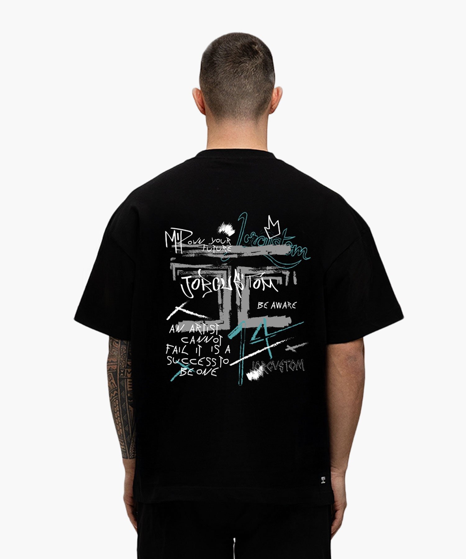 JORCUSTOM ARTIST SUMMER SET LOOSE FIT T-SHIRT BLACK