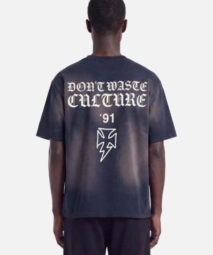 DON'T WASTE CULTURE THUNDER T-SHIRT | FADED NAVY