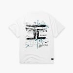 JORCUSTOM ARTIST SUMMER SET LOOSE FIT T-SHIRT WHITE-TEAL