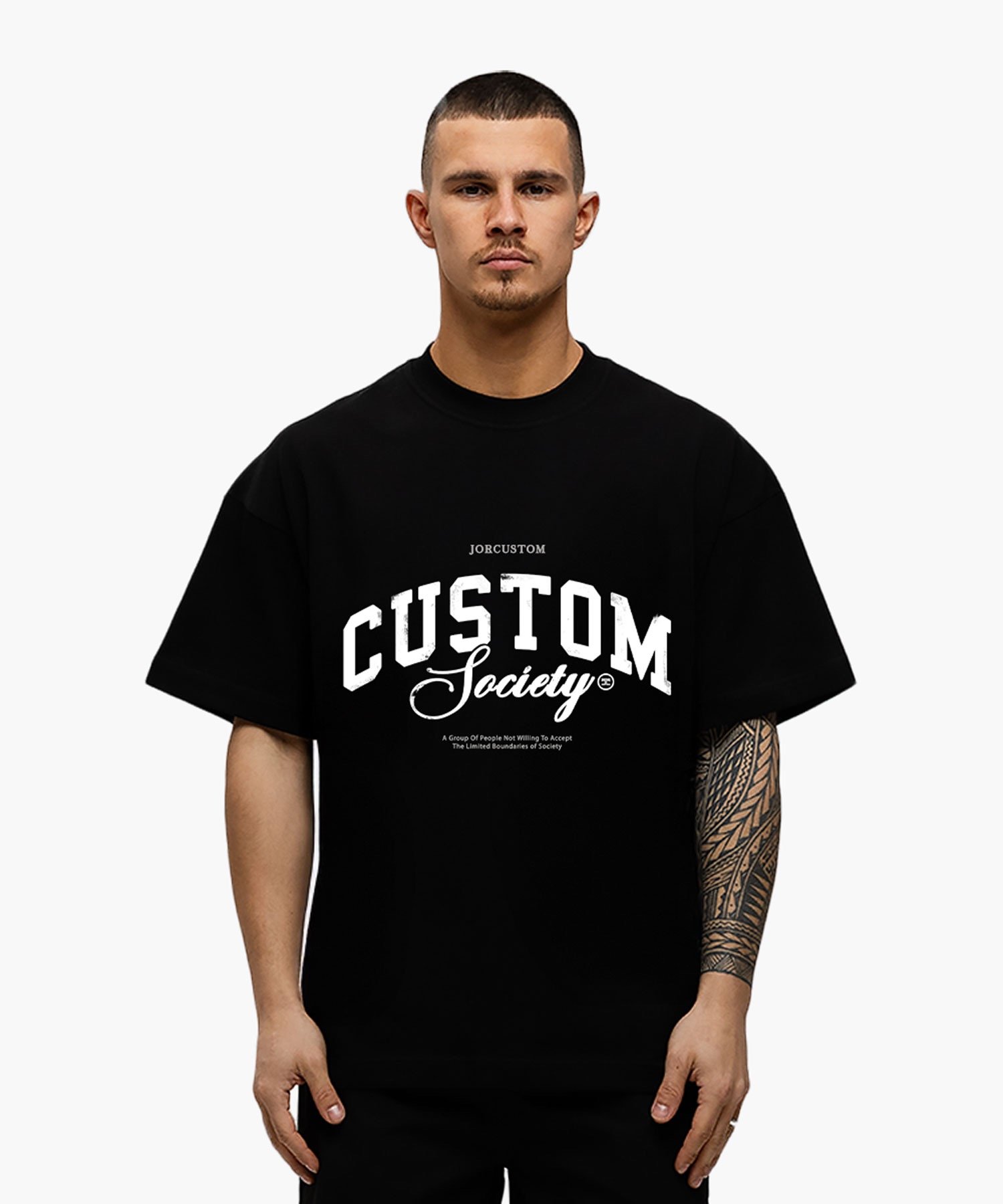 JORCUSTOM CUSTOM SOCIETY SUMMER SET LOOSE FIT T-SHIRT BLACK