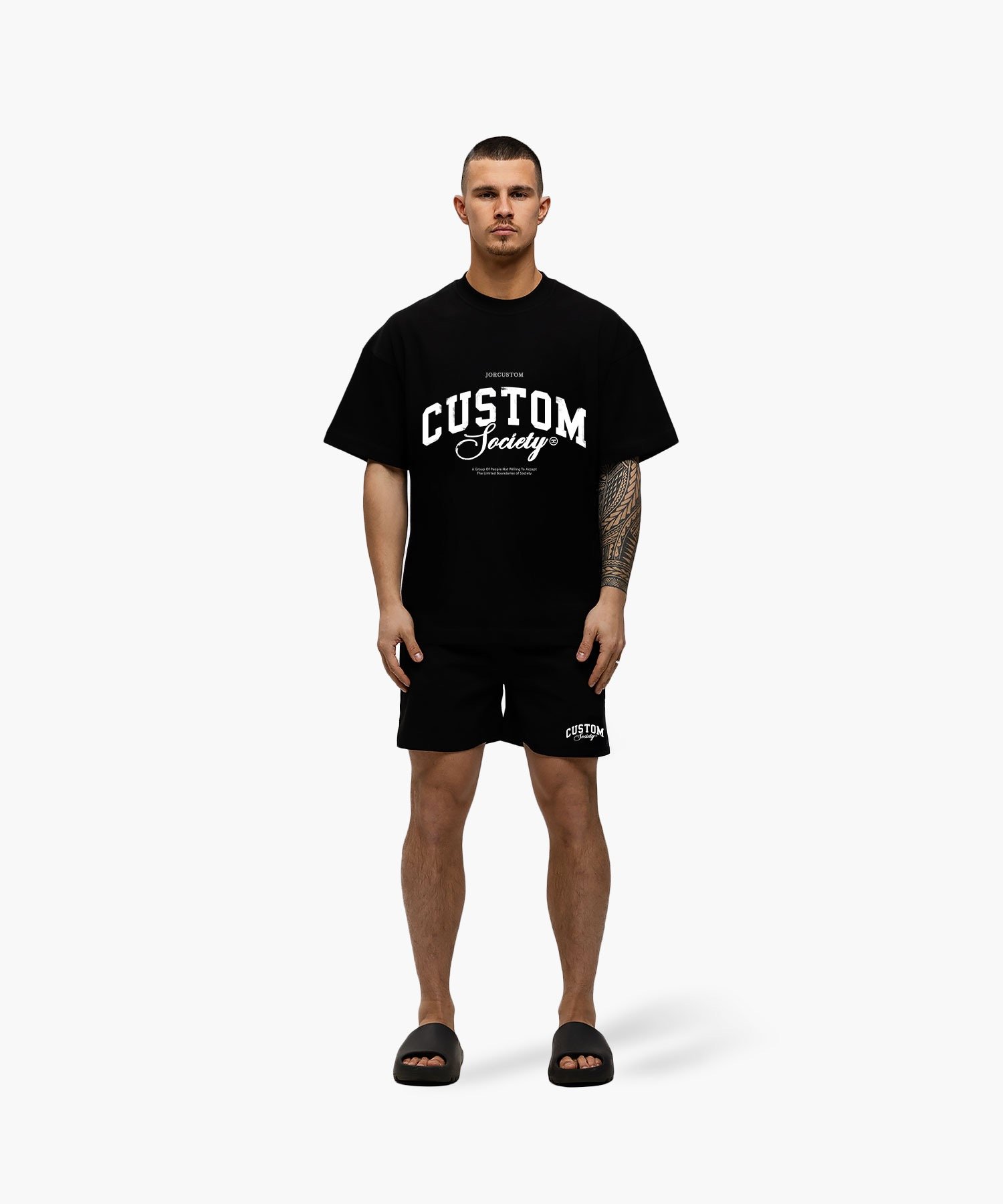 JORCUSTOM CUSTOM SOCIETY SUMMER SET LOOSE FIT T-SHIRT BLACK