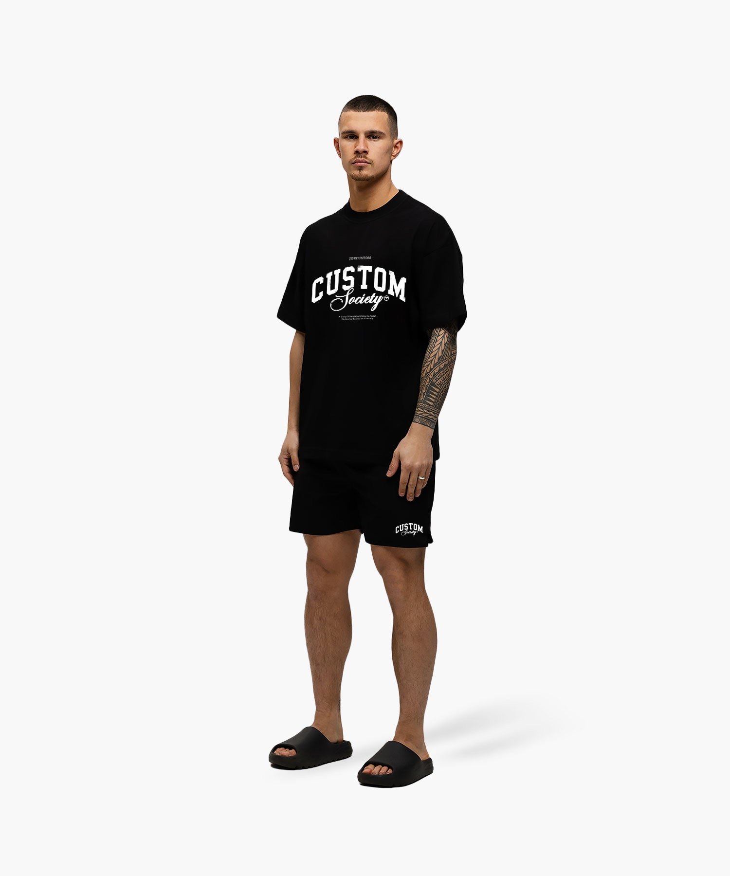 JORCUSTOM CUSTOM SOCIETY SUMMER SET LOOSE FIT T-SHIRT BLACK
