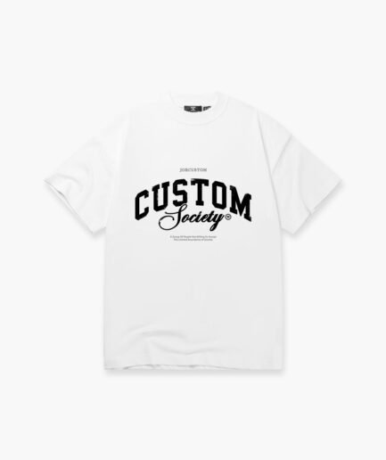 JORCUSTOM CUSTOM SOCIETY SUMMER SET LOOSE FIT T-SHIRT WHITE-GREYMELANGE