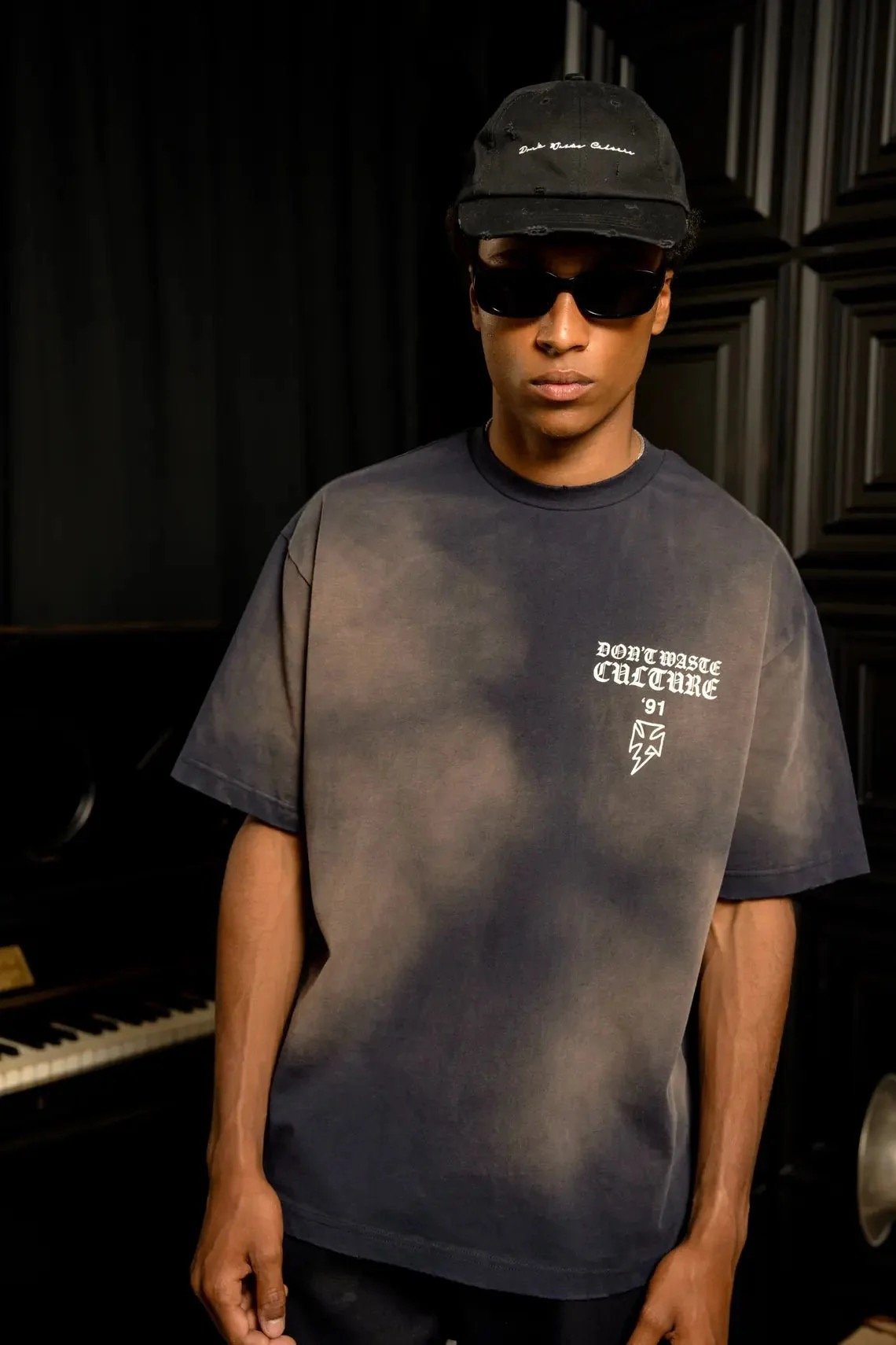 DON'T WASTE CULTURE THUNDER T-SHIRT | FADED NAVY