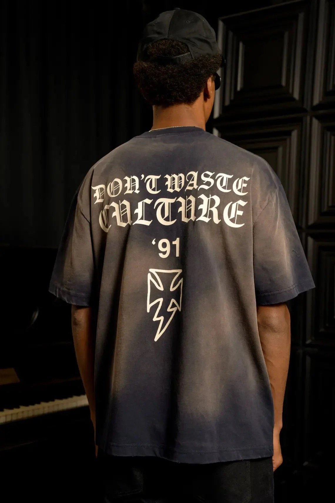 DON'T WASTE CULTURE THUNDER T-SHIRT | FADED NAVY