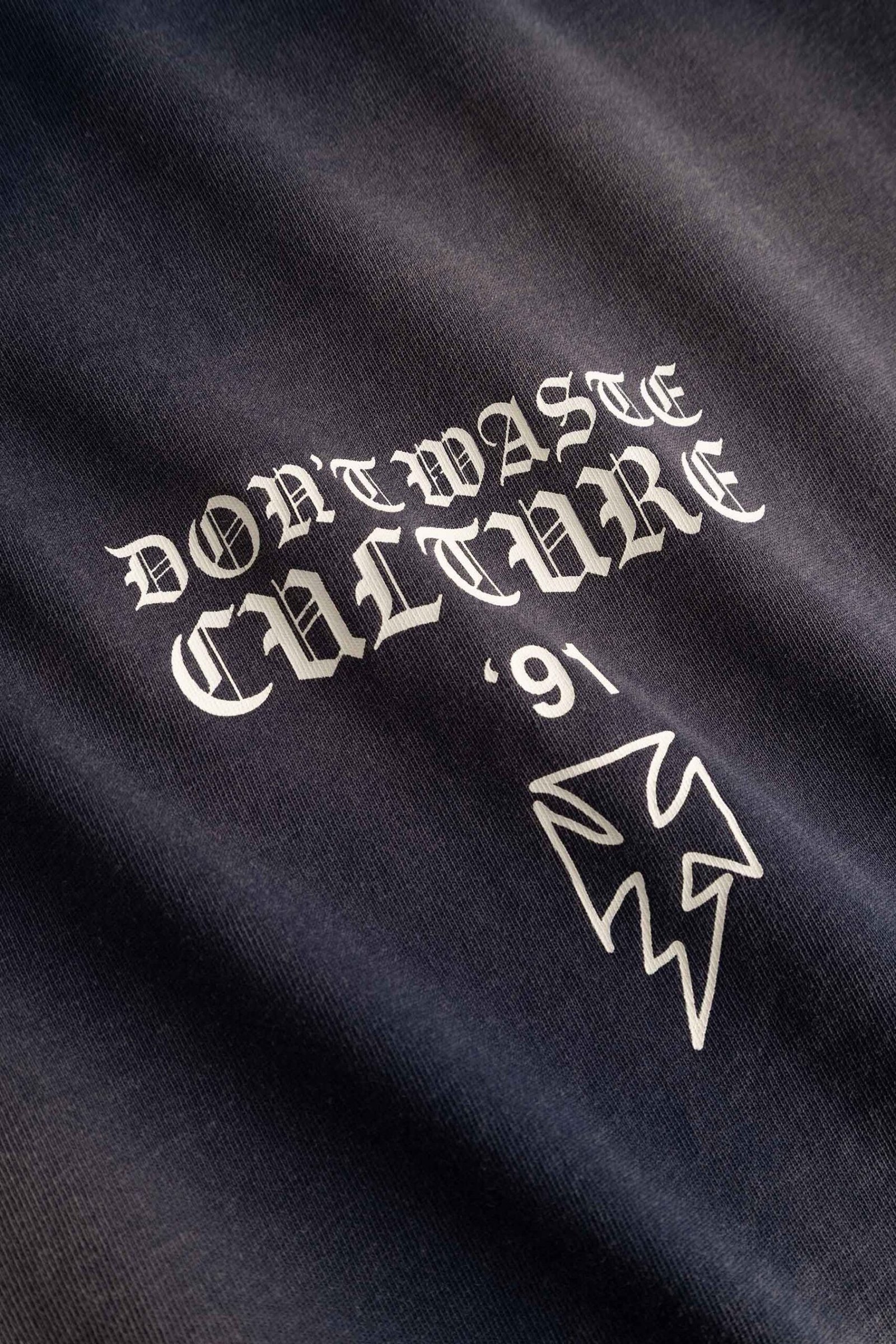 DON'T WASTE CULTURE THUNDER T-SHIRT | FADED NAVY