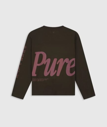 PURE PATH LONGSLEEVE T-SHIRT DARK BROWN 26030111
