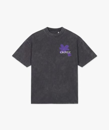 Croyez Botanique T-Shirt | Acid Wash/Dark Purple