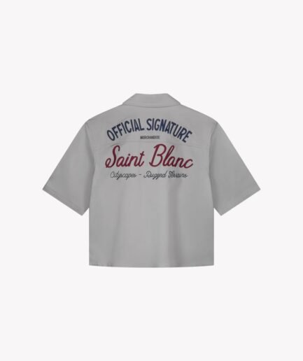 Saint Blanc: BOXY CHAIN OVERSHIRT GREY