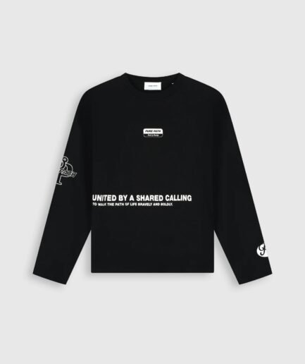 PURE PATH UNITED LONGSLEEVE T-SHIRT BLACK 26030105