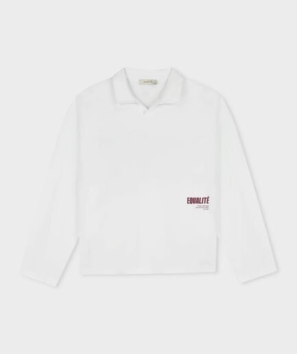 EQUALITÉ ELIA LONGSLEEVE POLO WHITE & BURGUNDY