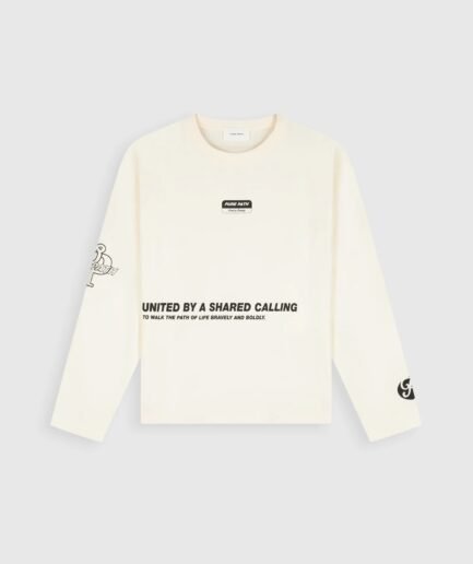 PURE PATH UNITED LONGSLEEVE T-SHIRT ECRU 26030105