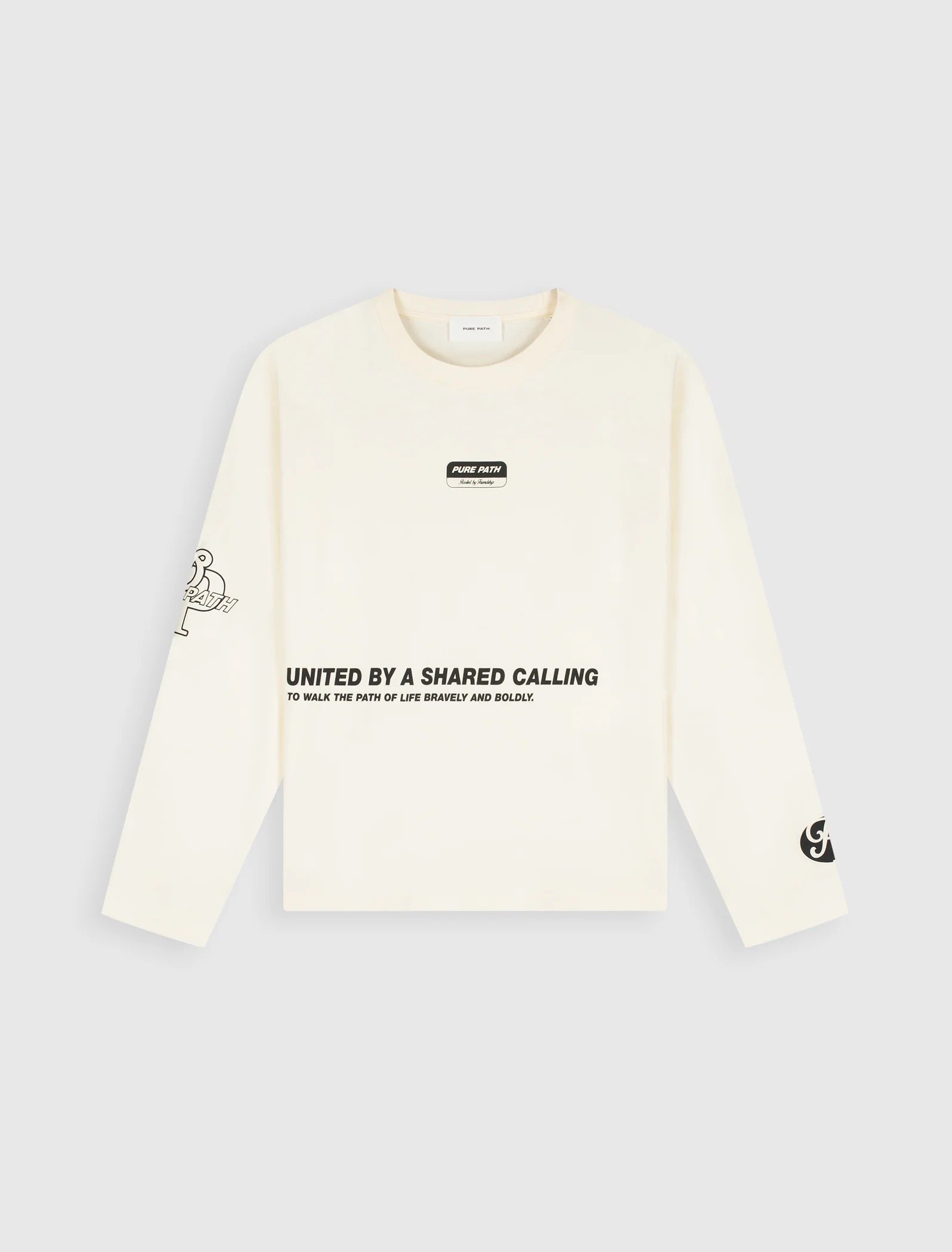 PURE PATH UNITED LONGSLEEVE T-SHIRT ECRU 26030105