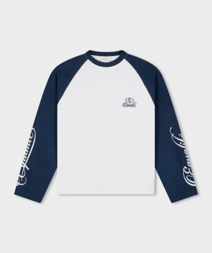 EQUALITÉ JETT RAGLAN LONGSLEEVE TEE WHITE & NAVY