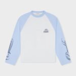 EQUALITÉ JETT RAGLAN LONGSLEEVE TEE WHITE & LIGHT BLUE