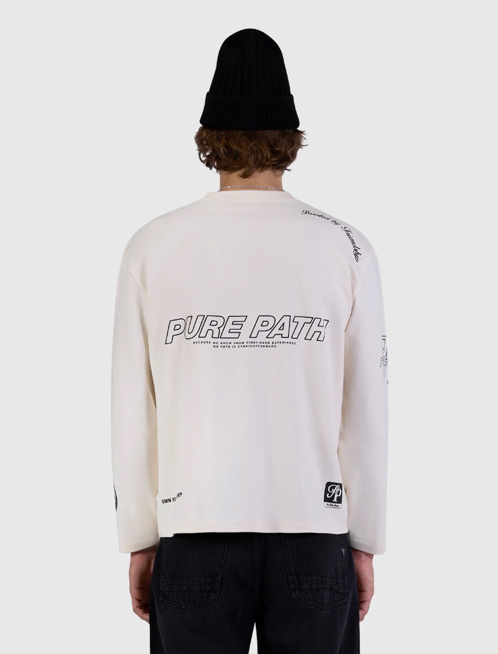 PURE PATH UNITED LONGSLEEVE T-SHIRT ECRU 26030105