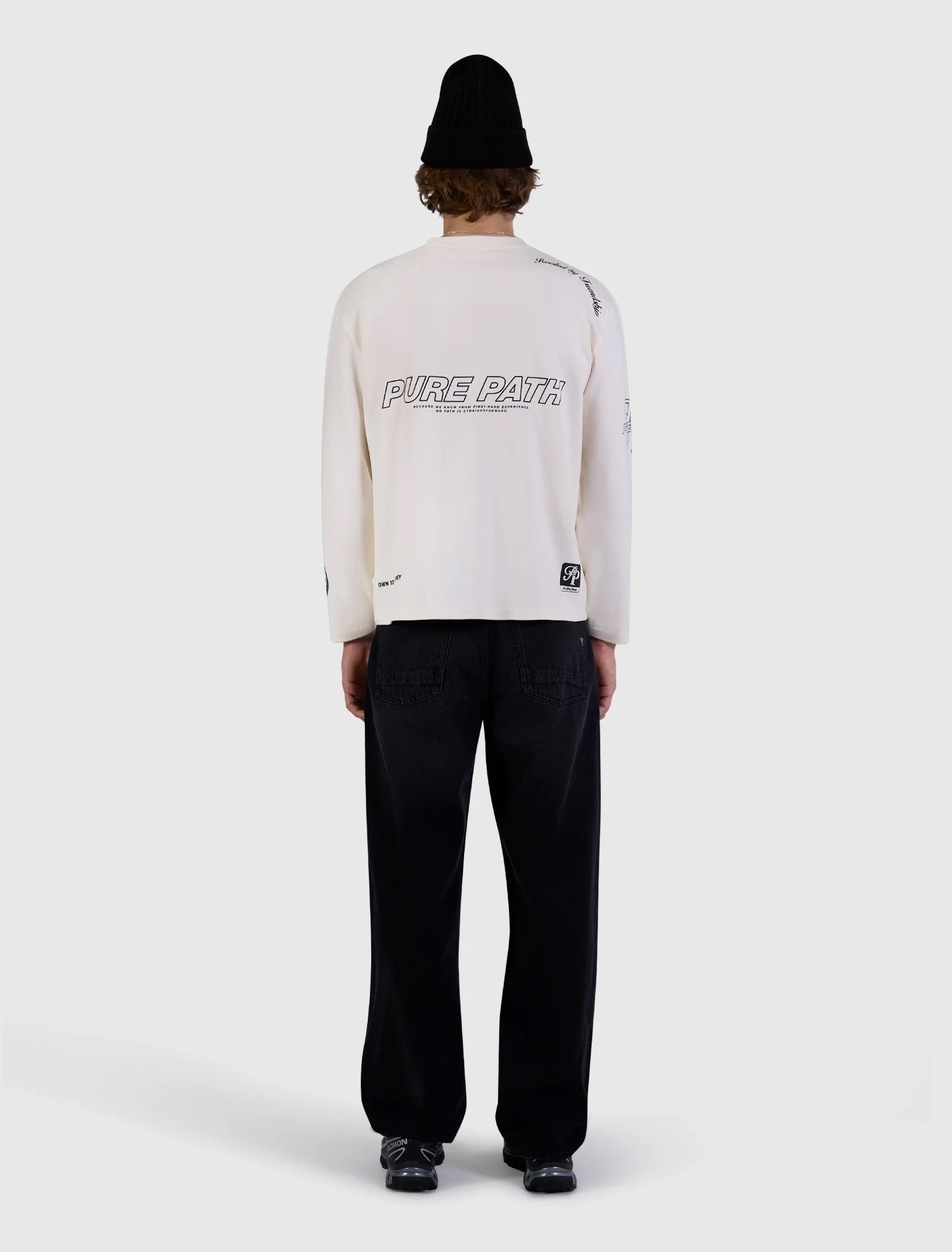 PURE PATH UNITED LONGSLEEVE T-SHIRT ECRU 26030105