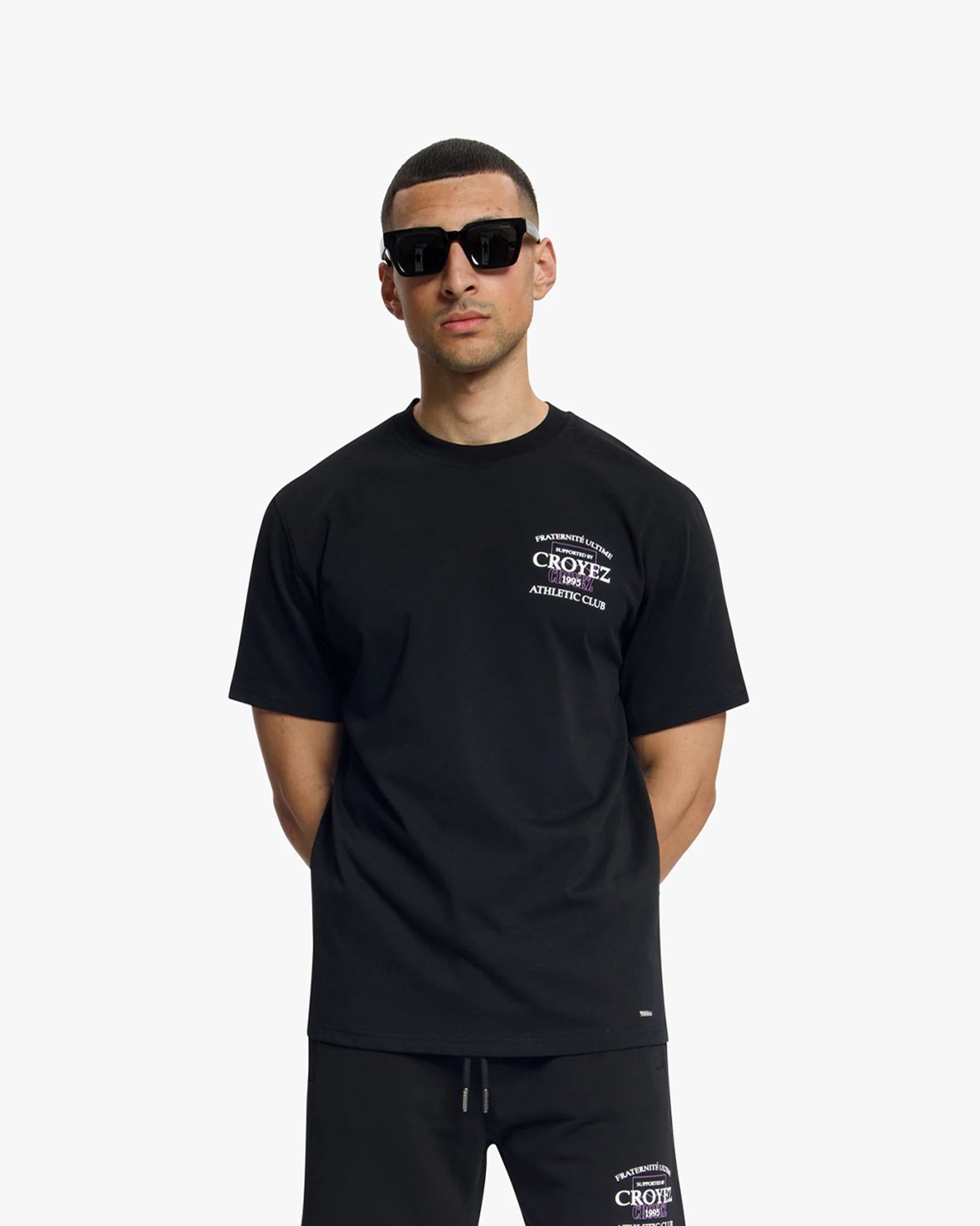 Croyez Overlay Fraternite T-Shirt | Black