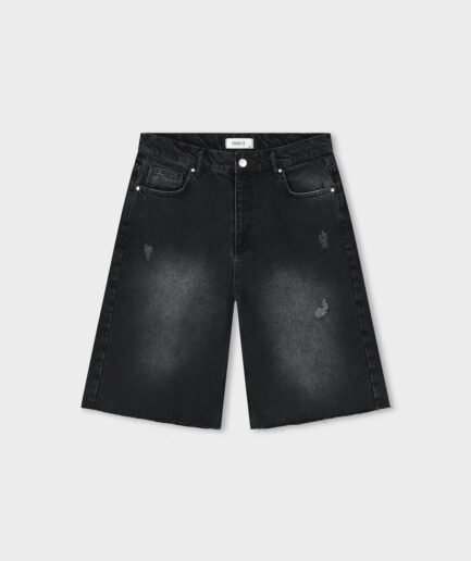 EQUALITÉ JULLIAN DENIM JORTS OBSIDIAN BLACK