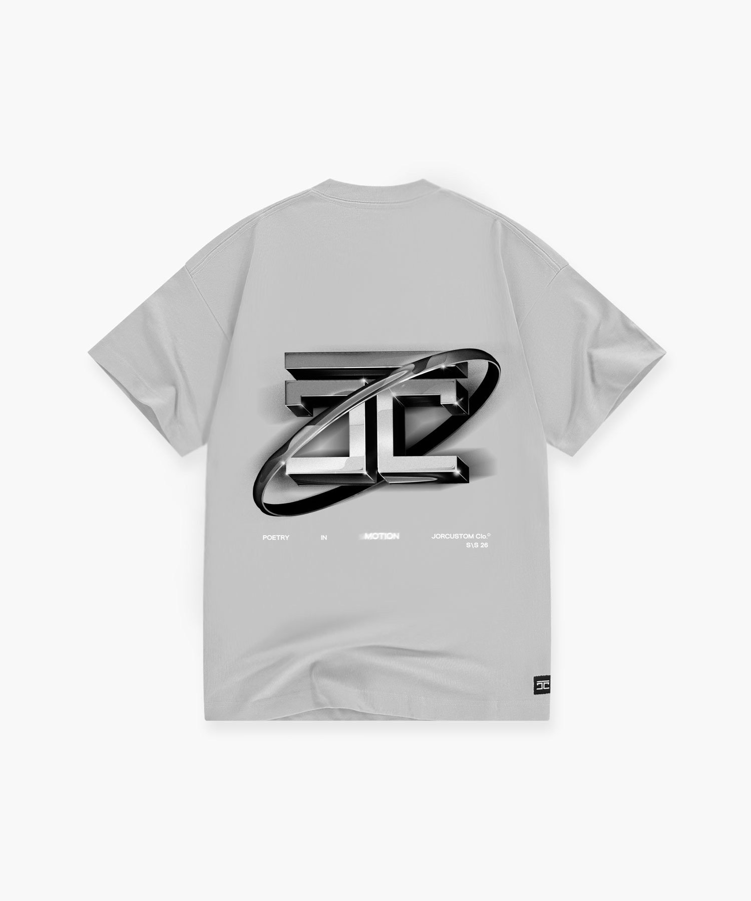 JORCUSTOM POETRYINMOTION LOOSE FIT T-SHIRT LIGHTGREY
