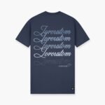 JORCUSTOM STITCHED SLIM FIT T-SHIRT MIDNIGHTBLUE