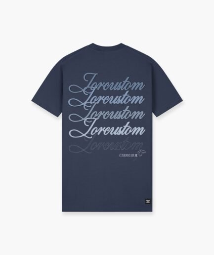 JORCUSTOM STITCHED SLIM FIT T-SHIRT MIDNIGHTBLUE