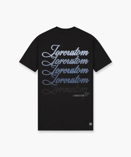 JORCUSTOM STITCHED SLIM FIT T-SHIRT BLACK