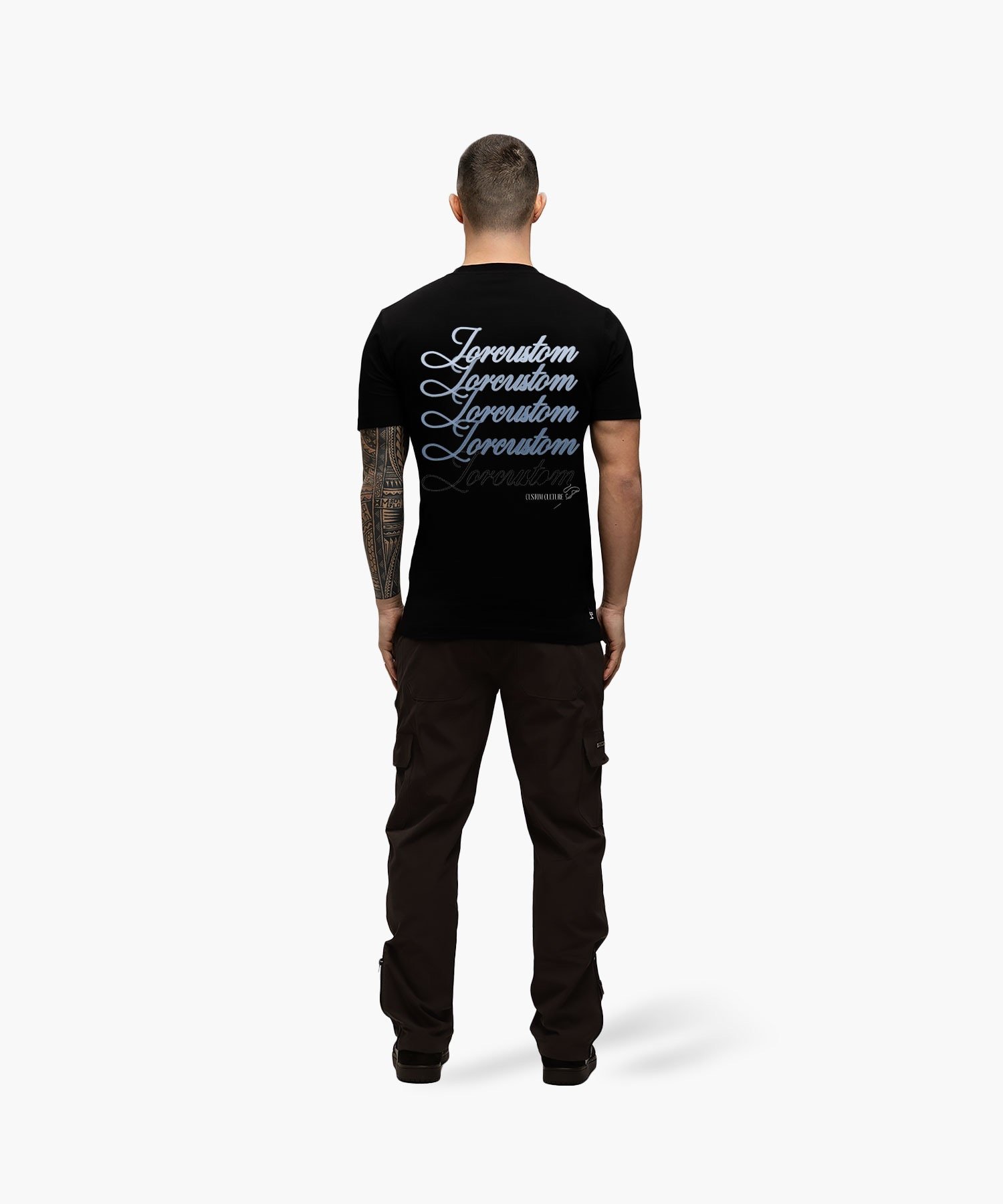 JORCUSTOM STITCHED SLIM FIT T-SHIRT BLACK